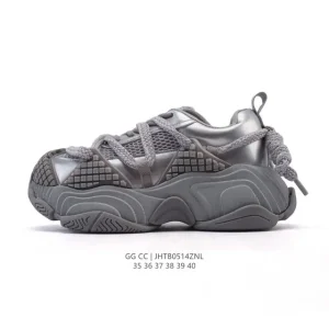 Gg Cc Luxury Chunky Sneakers for Women with 5cm Height Increase