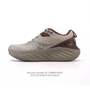 Saucony Triumph 22 Neutral Running Shoes with Pwrrun+ Cushioning