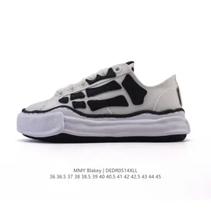Mmy Maison Mihara Yasuhiro Blakey Canvas Low Sneakers with Dissolved Sole