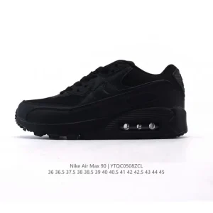 Nike Air Max 90 Retro Running Shoes with Leather and Mesh Upper