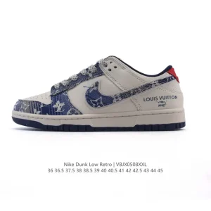 Nike Dunk Low Retro Louis Vuitton Collaboration Vintage Basketball Skateboarding Shoes