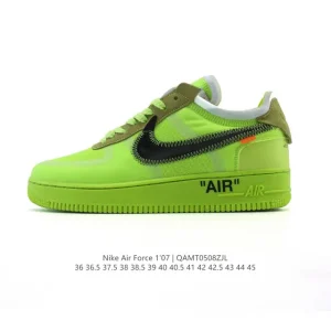 Nike Off White Air Force 1 OW Collaboration White Chunky Sneakers