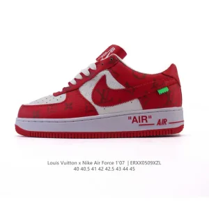 Nike Air Force 1 '07 Low LV Collaboration White Leather Sneakers