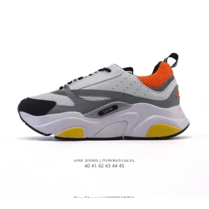 Dior Men's Low-Top Retro Sneakers with Thick Sole