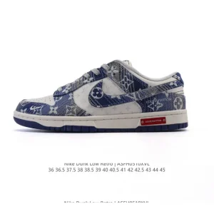 Nike Dunk Low Retro Louis Vuitton Collaboration Vintage Basketball Skate Shoes