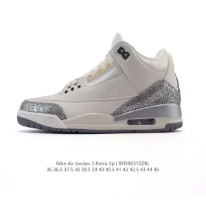 Jordan Air 3 Retro SE Men's Basketball Shoes White Black Cement