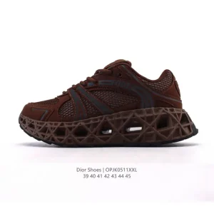 Dior Men's Low-Top Retro Running Shoes with Thick Sole