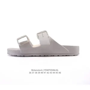 Birkenstock Unisex Leather Slides with Cork Rubber Sole for Casual Beach Wear