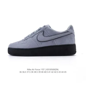 Nike Air Force 1 Low White Leather Casual Sneakers with Air Cushioning
