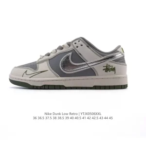 Nike SB Dunk Low Pro Vintage Leather Skateboarding Shoes for Men and Women