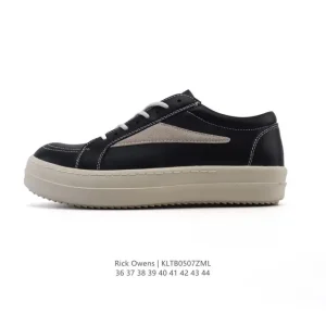 Rick Owens Inspired High-Street Sneakers with Chunky Laces