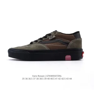 Vans Skate Rowan Pro Black White Low Top Skateboarding Shoes for Men and Women