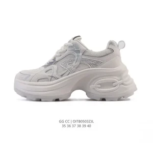Gg Cc Women's Classic Luxury Chunky Sneakers Platform Casual Shoes