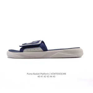 Puma Basket Platform Slides for Men - Summer Beach Sandals