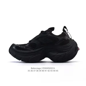 Balenciaga Defender Rubber Platform Sneakers with Tank Tread Sole