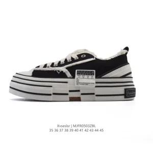 Xvessel G.O.P Mule Slip On Chunky Sole Canvas Shoes