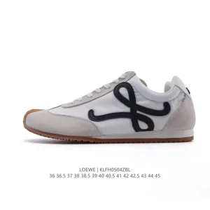 Loewe Ballet Runner Leather Fabric Low-Top Lace-Up Sneakers