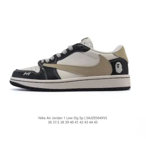 Jordan Air 1 Low Retro Classic Leather Basketball Shoes
