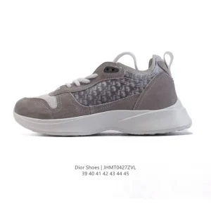 Dior Men's Low-Top Retro Runner Sneakers with Thick Sole