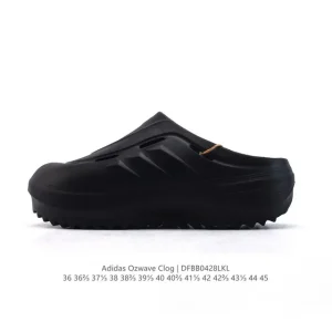 Adidas Ozwave Clog Slide Sandal with Retro Design and Thick Sole