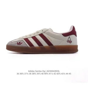 Adidas Samba OG Classic Leather Sneakers White T-toe Shoes