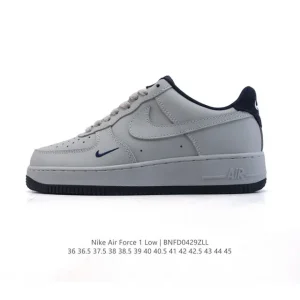 Nike Air Force 1 '07 Low White Leather Sneakers with Air Cushion