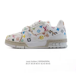 Louis Vuitton Trainer Sneaker Low 2025 Fashion Thick Sole Platform Shoes