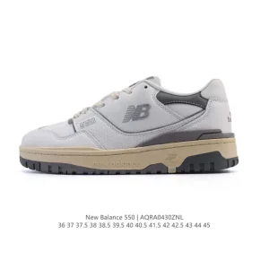 New Balance 550 Retro Basketball Shoes White Leather