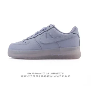 Nike Air Force 1 07 Low White Leather Sneakers with Air Cushioning