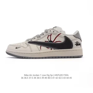 Jordan 1 Low OG SP Military Blue Snake Year Reverse Swoosh Low Top Sneakers