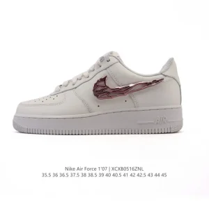 Nike Air Force 1 '07 Low White Leather Casual Sneakers