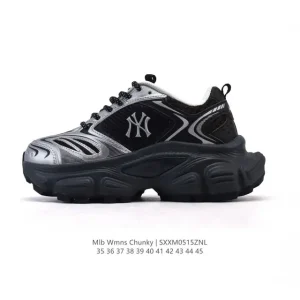 MLB Bigball Chunky New York Yankees Vintage Sneakers with 6cm Thick Sole