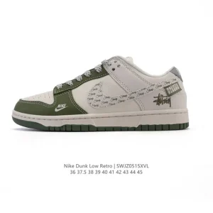 Nike SB Dunk Low XS6089 Vintage Leather Skateboarding Shoes for Men and Women