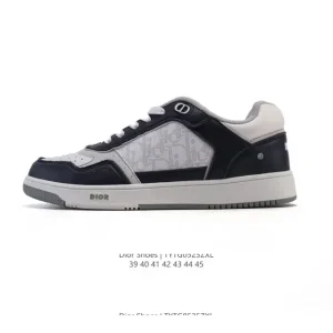 Dior Men's Luxury White Sneakers Low-Top Retro Casual Shoes