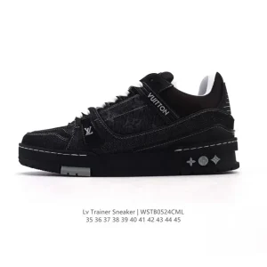 Louis Vuitton Trainer Sneaker Low 2025 New Fashion Thick Sole Canvas Shoes