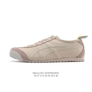 ASICS Onitsuka Tiger Mexico 66 Classic Retro Leather Sneakers for Women