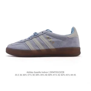 Adidas Originals Gazelle Indoor Retro Leather Sneakers Classic Gum Sole Shoes