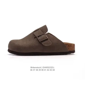 Birkenstock Boston Suede Shearling Soft Cork Sole Slip-On Shoe
