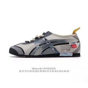 ASICS Onitsuka Tiger Mexico 66 Classic Retro Leather Sneakers for Women and Men