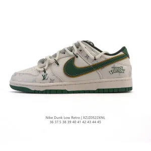 Nike SB Dunk Low Vintage Leather Skateboarding Shoes for Men and Women