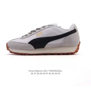 PUMA Palermo OG Army Trainer Low Top Leather Sneakers for Men and Women
