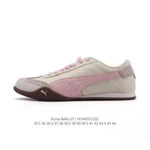 PUMA Bella Ut Leather Low Top Lifestyle Shoes with Softfoam+ Cushioning