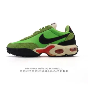 Nike Air Max Waffle SP Action Green Running Shoes Fv6946-301