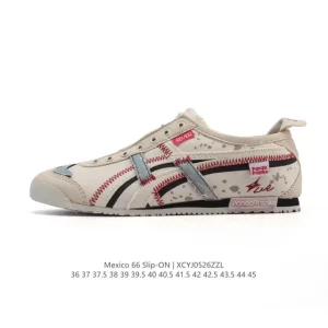 ASICS Onitsuka Tiger Mexico 66 Slip On Vintage Canvas Shoes