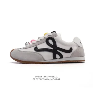 Loewe Ballet Runner 2.0 Leather Fabric Low-Top Lace-Up Sneakers