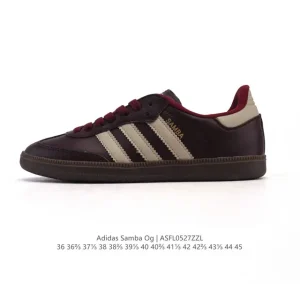 Adidas Samba OG Leather Classic Sneakers White T-toe Shoes