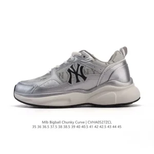 MLB Chunky Runner Liner Low Top Leather Sneakers for Men and Women