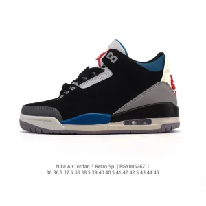 Jordan Air 3 Retro SE Men's Basketball Shoes White Black Cement