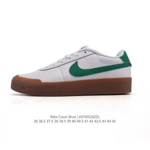 Nike Court Shot Men's and Women's Lifestyle Shoes White Black Leather