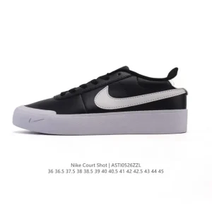 Nike Court Shot Men's and Women's Lifestyle Shoes Spring Classic Black and White